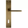 Дверная ручка Extreza Hi-Tech VIKI 127 на планке PL11 матовая бронза F03 под кабинетный ключ KEY