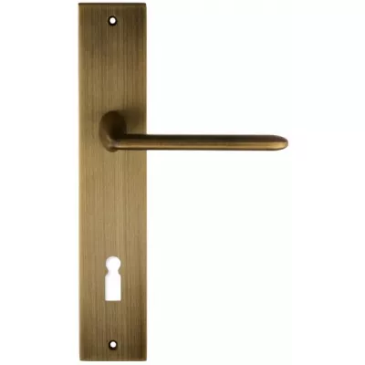 Дверная ручка Extreza Hi-Tech VIKI 127 на планке PL11 матовая бронза F03 под кабинетный ключ KEY