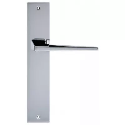 Дверная ручка Extreza Hi-Tech ALIOT 129 на планке PL11 полированный хром F04 под кабинетный ключ KEY