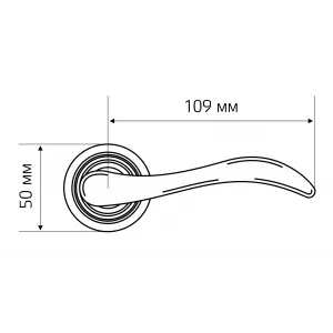 Дверная ручка AGATA (Агата) 310 на розетке R01 полированный хром F04