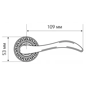 Дверная ручка AGATA (Агата) 310 на розетке R02 полированная латунь F01