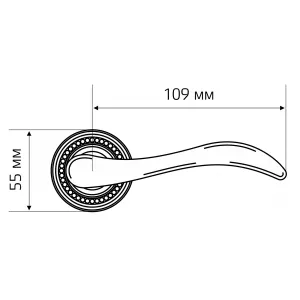 Дверная ручка AGATA (Агата) 310 на розетке R03 матовая бронза F03