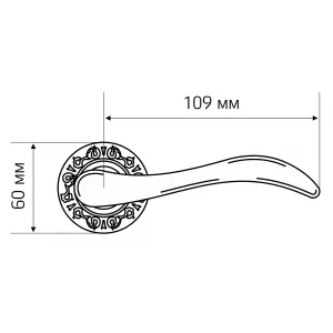 Дверная ручка AGATA (Агата) 310 на розетке R04 полированная латунь F01