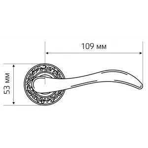 Дверная ручка AGATA (Агата) 310 на розетке R06 матовая бронза F03