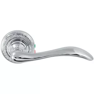 Дверная ручка AGATA (Агата) 310 на розетке R06 полированный хром F04
