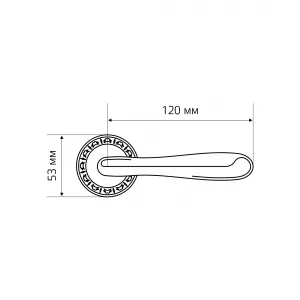 Дверная ручка ALDO (Алдо) 331 на розетке R02 матовый хром F05