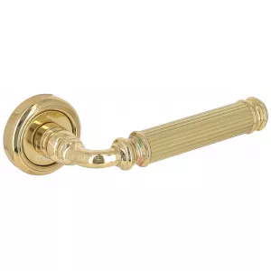 Дверная ручка BENITO (Бенито) 307 на розетке R01 полированная латунь F01