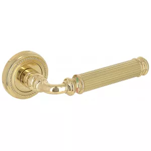 Дверная ручка BENITO (Бенито) 307 на розетке R03 полированная латунь F01