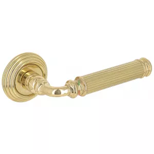 Дверная ручка BENITO (Бенито) 307 на розетке R05 полированная латунь F01