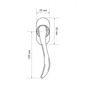 Ручка оконная AGATA (Агата) 310 HW матовая бронза F03