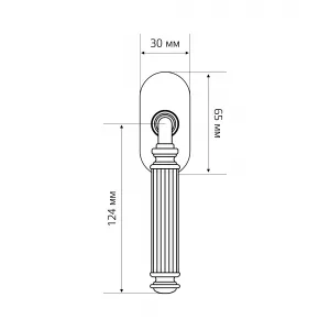 Ручка оконная BENITO (Бенито) 307 HW античное серебро F45