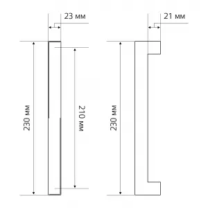 Дверная ручка СКОБА Hi-Tech ENZO (Энзо) 117 матовая бронза F03