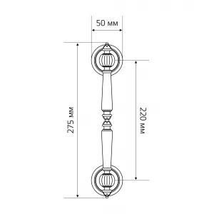 Дверная ручка скоба DANIEL (Даниель) R01 полированный хром F04