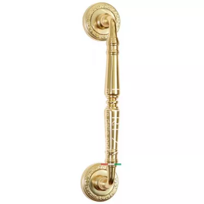 Ручка дверная скоба Extreza PETRA (Петра) 250 мм (205 мм) R06 полированная латунь F01