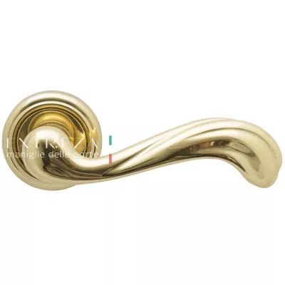 Дверная ручка Extreza NINA (Нина) 317 на розетке R01 полированная латунь F01