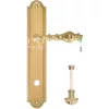 Дверная ручка Extreza EVITA (Эвита) 301 на планке PL03 полированная латунь F01 под цилиндровый механизм CYL