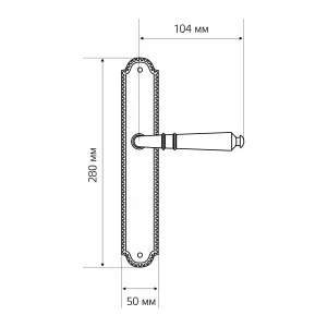Дверная ручка PETRA (Петра) 304 на планке PL03 матовая бронза F03