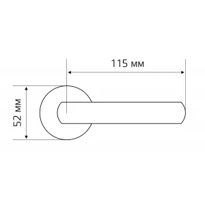 Дверная ручка Hi-Tech Slim AQUA (Аква) 113 на круглой розетке R12 черный F22