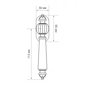 Ручка оконная DANIEL (Даниель) 308 HW полированный хром F04