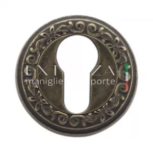 Накладка дверная под цилиндр CYL R06 античная бронза F23