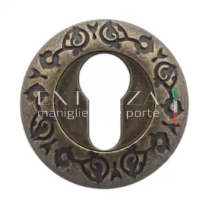 Накладка дверная под цилиндр CYL R04 античная бронза F23