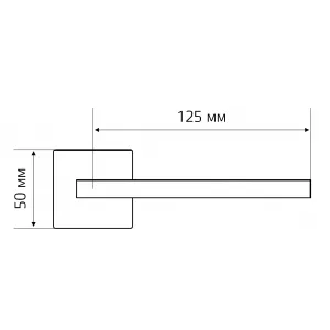 Дверная ручка Hi-Tech Slim AZIMUT (Азимут) 102 R11 матовый никель F20