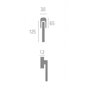 Ручка оконная Hi-Tech AZIMUT-2 (Азимут) 102 HW черный F22