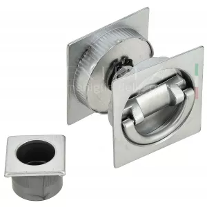 Ручка купе для раздвижной двери Hi-tech P406 на квадратном основании, цвет матовый хром F05