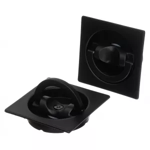 Ручка купе для раздвижной двери Hi-tech P406 на квадратном основании, цвет черный матовый F22