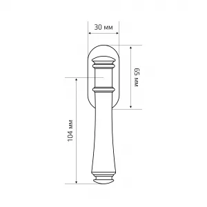 Ручка оконная PIERO (Пьеро) 326 HW античное серебро F45