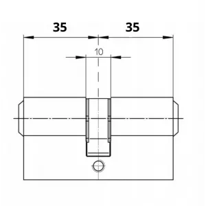 Цилиндровый механизма AS-70 ключ-ключ 30x10x30 матовый хром F05
