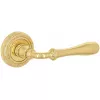 Дверная ручка Extreza CARRERA (Каррера) 321 на розетке R03 полированная латунь F01