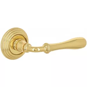 Дверная ручка CARRERA (Каррера) 321 на розетке R05 полированная латунь F01