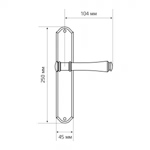 Дверная ручка PIERO (Пиеро) 326 на планке PL01 полированная латунь F01