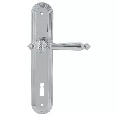 Ручка дверная Extreza DANIEL (Даниел) 308 на планке PL05 KEY полированный хром F04