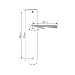 Дверная ручка Hi-Tech GIRA (Гира) 108 на планке PL11 черный F22 сантехническая завертка WC