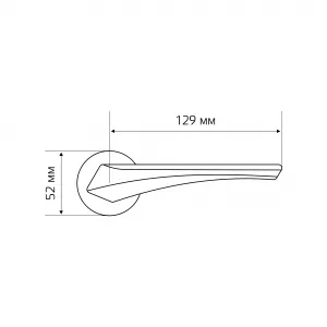 Дверная ручка Hi-Tech SLIM GIRA (Гира) 108 на круглой розетке R12 черный F22