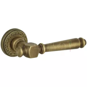 Дверная ручка VERONIKA (Вероника) 325 на розетке R06 матовая бронза F03