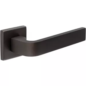 Дверная ручка Hi-tech SLIM SOUND (Саунд) 106 на квадратной розетке R11 антрацит F27