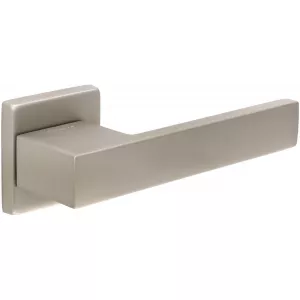 Дверная ручка Hi-tech Slim SPARK (Спарк) 115 на квадратной розетке R11 матовый никель F20