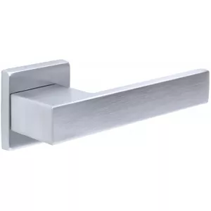 Дверная ручка Hi-tech Slim SPARK (Спарк) 115 на квадратной розетке R11 матовый хром F05