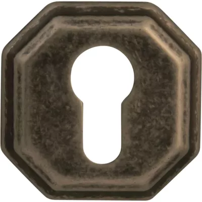 Ручки на розетке FORME Накладка Cyl квадратная RAT Античное серебро