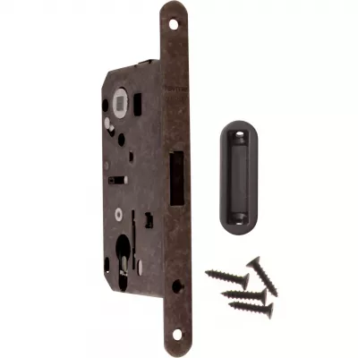 Механизмы FORME Замок врезной Magnetico F140.13.49 Cyl цилиндрический c ответной планкой и шурупами, Античное серебро