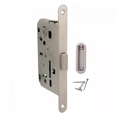 Механизмы FORME Замок врезной Magnetico F140.12.51 Wc сантехнический c ответной планкой и шурупами, хром матовый