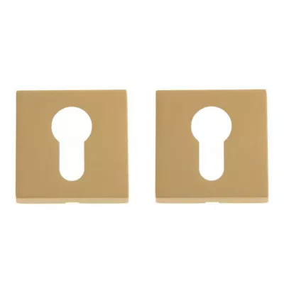 накладки на раздельном основании FORME Дверная накладка под сувальдный ключ квадратная МАТОВОЕ ЗОЛОТО (FIXA)