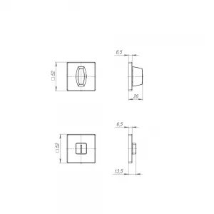 Ручка поворотная BK6 SL BL-24 черный