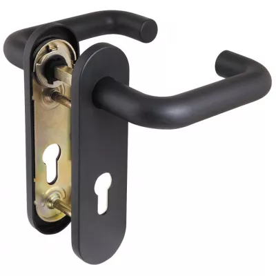 Ручка Fuaro (Фуаро) дверная FP.DH172.0433 NE (DH-0433 NE) (9x140) с пружиной BL-24 черный