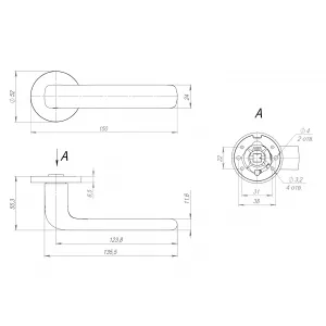 Ручка раздельная R.RLR52.PRIDE GR-23 графит