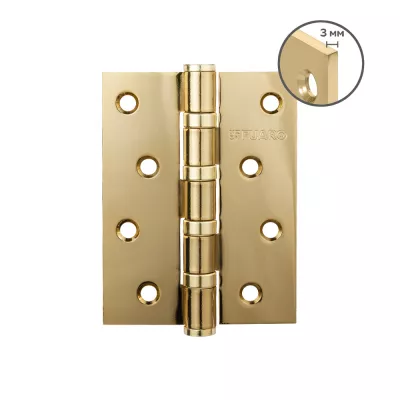 Петля Fuaro (Фуаро) универсальная HEAVY IN4400U GOLD-24 (золото 24K) 100х75х3 мм