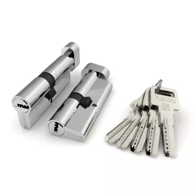 Цилиндровый механизм Fuaro (Фуаро) с вертушкой R602/90 mm (45+10+35) CP хром 5 кл.